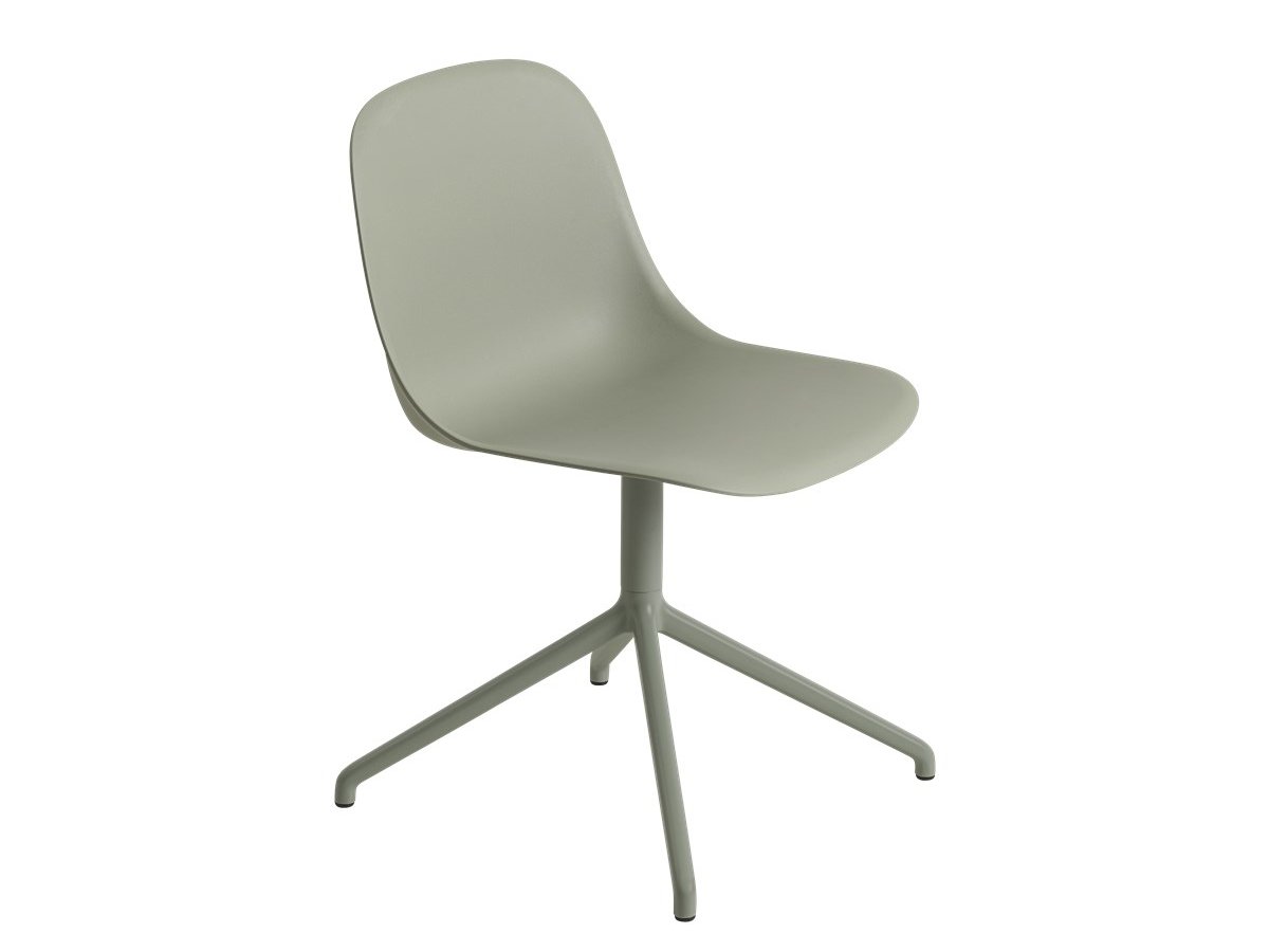 Krzesło Fiber Swivel Base - Dusty Green, Muuto