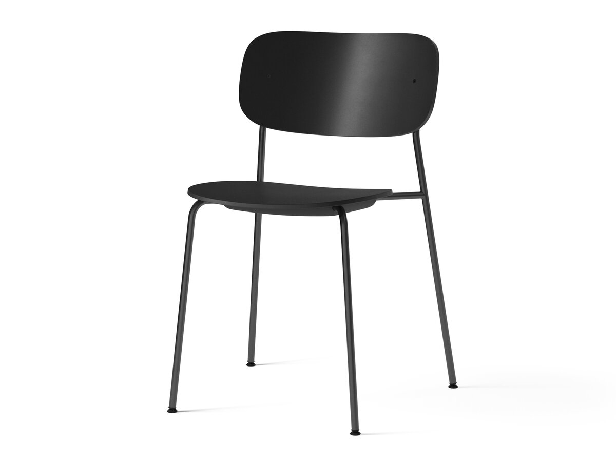 Krzesło Co Dining Chair, Plastic, Black/Black, Menu