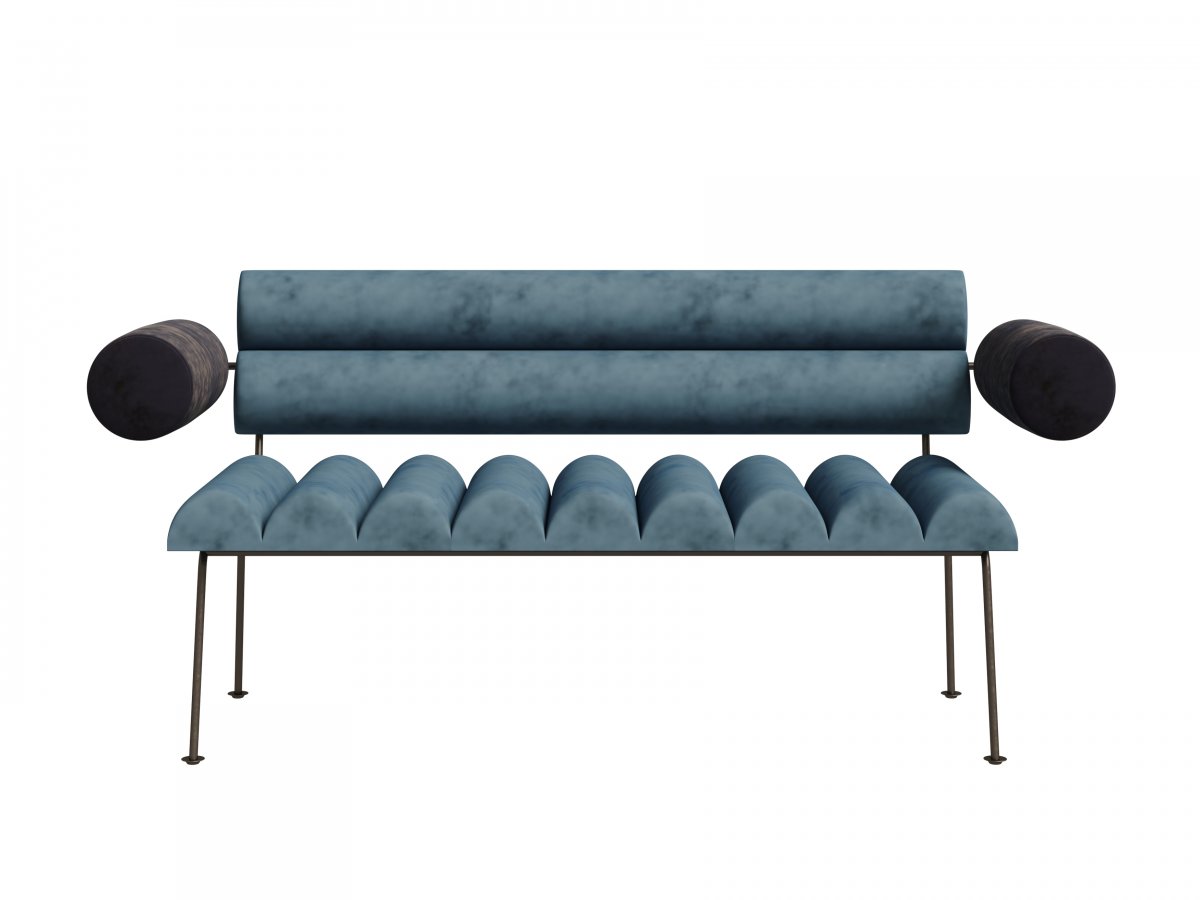 Sofa 2-osobowa  ROLL&ROLL niebieski