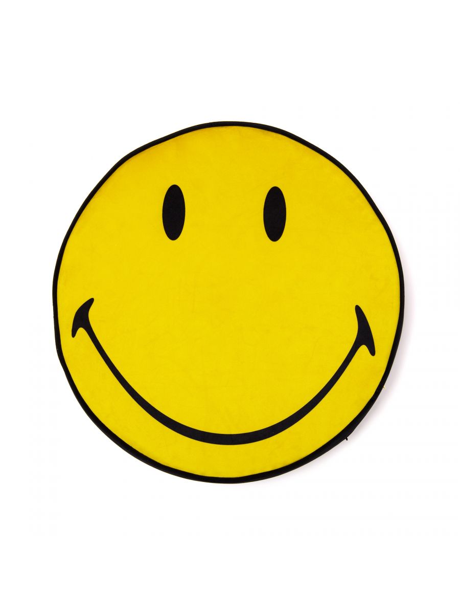 Poduszka dekoracyjna "Smiley", żółta, Seletti