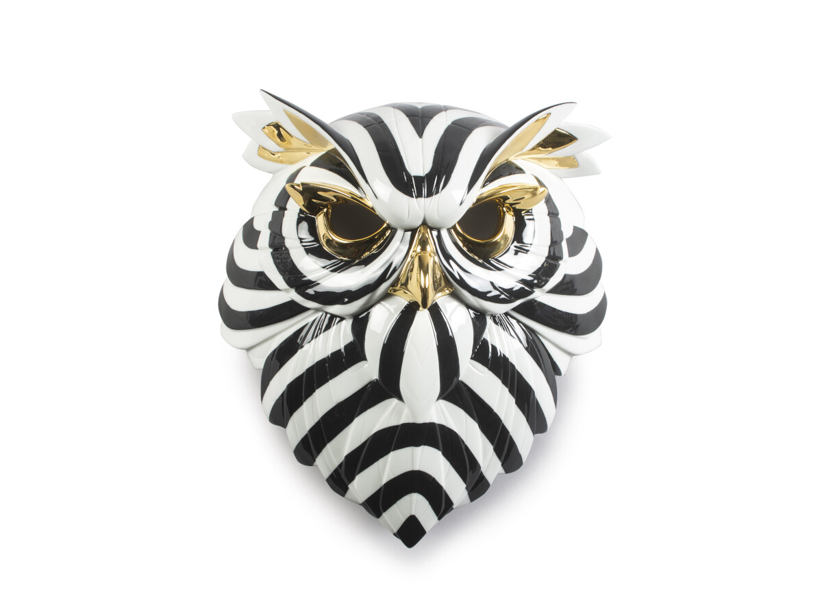 Rzeźba Owl Mask. Black and Gold, Lladró