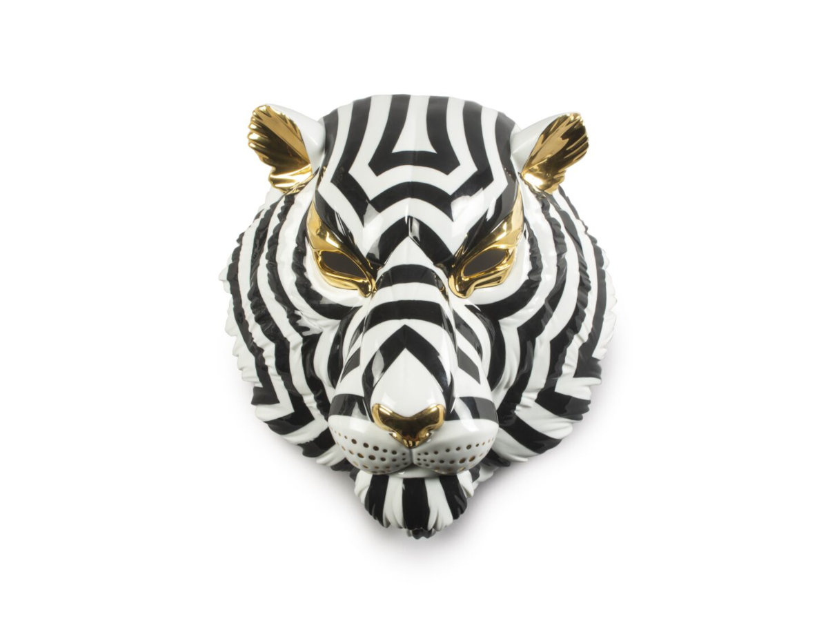 Rzeźba Tiger Mask, Black and Gold, Lladró