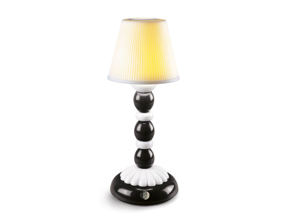Lampa stołowa Palm Firefly. Black and white, Lladró