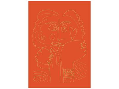 Plakat Pomarańczowa Para