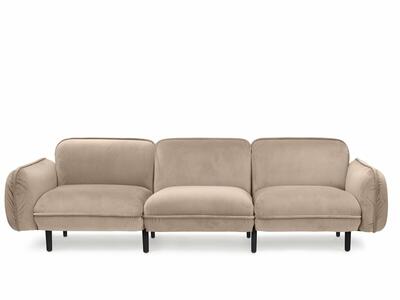 Bean Sofa 3-seater, beige Textum Avelina velour fabric
