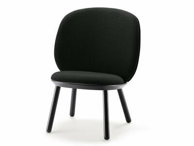 Krzesło Naïve Low Chair, black, Camira Yordale