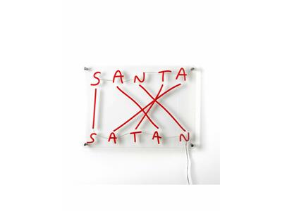 Dekoracja ścienna LED Santa Satan