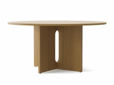 Stół Androgyne, Dining Table, Ø150 cm, Natural Oak Base, Natural Oak Top