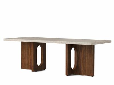 Stół Androgyne Lounge Table, Walnut Base, Kunis Breccia Stone Table Top
