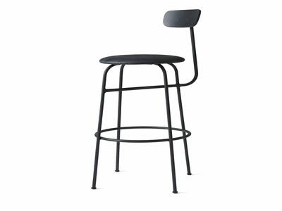Krzesło barowe Afteroom Bar Chair, Black Steel Base, Seat Height 73,5 cm, Powder Coated Steel (RAL 9005) Audo
