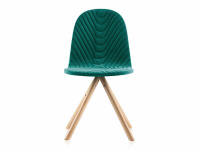 Krzesło Mannequin 01 naturalny - turkusowe C