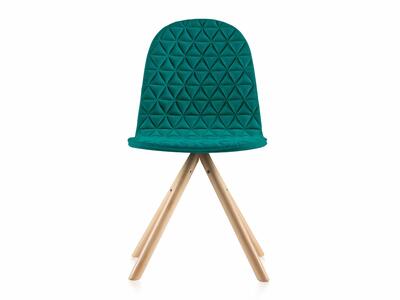 Krzesło Mannequin 01 naturalny - turkusowe B