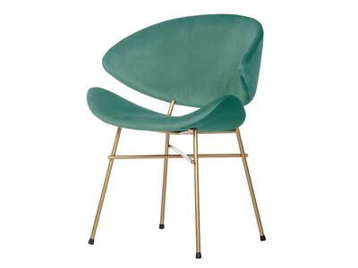 Krzesło Cheri Gold - Velours - czerwone