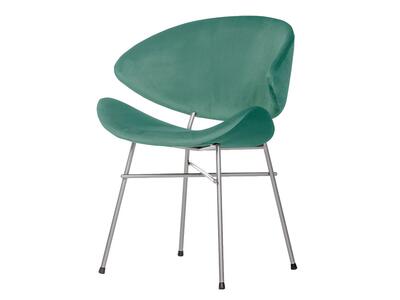 Krzesło Cheri Chrome - Velours - czarne