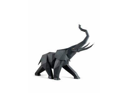 Rzeźba słonia. Czarny mat ,Lladró