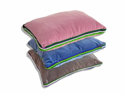 Zestaw pastelowy aksamitnych poduszek Folka glamour 55x45x3,5cm