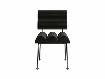 Krzesło na metalowej podstawie ROLL &ROLL czarne