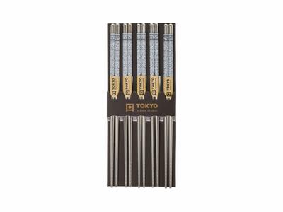 Pałeczki Chopstick Set of 5 Stainless Steel Blue, Tokyo