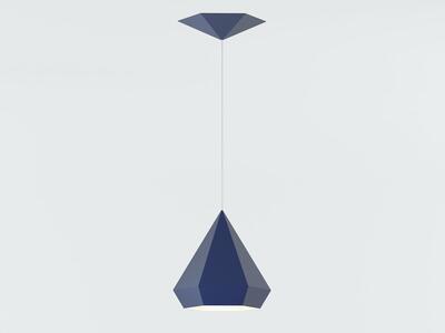 Lampa Diamond 35 z białym kablem w kolorze space blue
