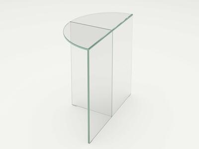 Stolik Fifty tall clear glass transparent