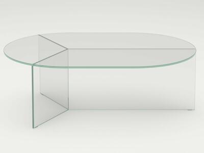 Stolik Osom Oblong, Clear Glass 105 cm