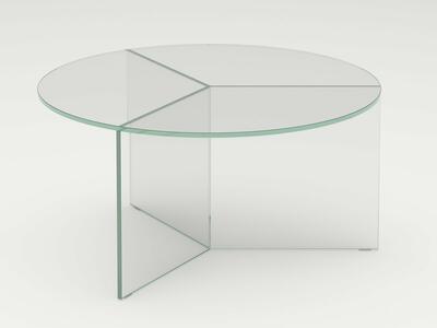 Stolik Osom Circle, Clear Glass 70 cm