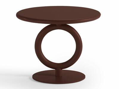 Totem Table D50x40 lacquer top castano