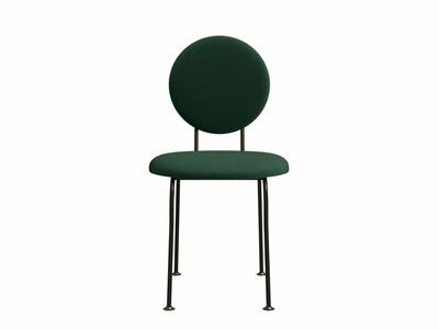 Krzesło na metalowej podstawie Medallion ciemno zielone