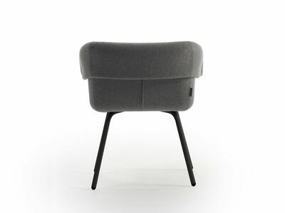 Krzesło Collar chair base metal legs grey