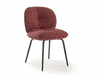 Krzesło Mullit chair metal legs Rift red