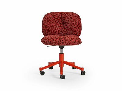 Krzesło Mullit chair with wheels Rift red